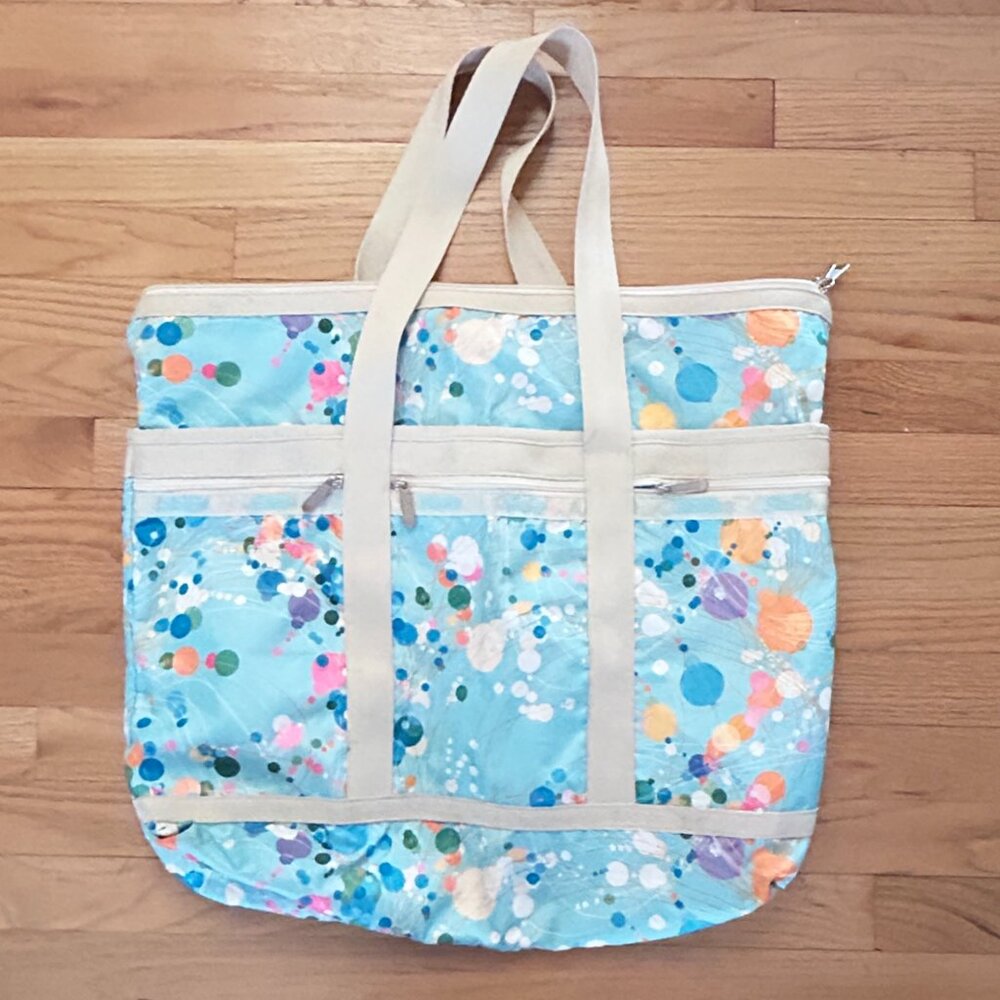 Vintage LeSportsac Tote Bag Zippered Large Approx 21" x 19" Made in USA